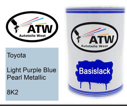 Toyota, Light Purple Blue Pearl Metallic, 8K2: 500ml Lackdose, von ATW Autoteile West.